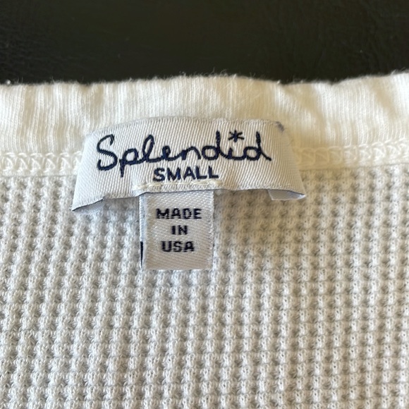 Splendid Women’s Snap Front Waffle Henley - Picture 6 of 7